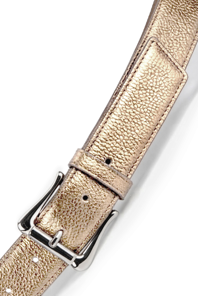 Women's gold custom-made belts - Top view